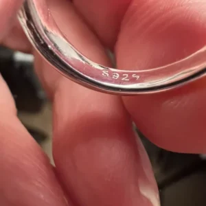 Hollow Open Ring, Sterling Silver Band, Boho Style, Women's Ring Size 7/8