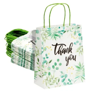Kraft Paper Gift Bags with Handles - 50 Pack Bulk - Boutique Party Favors