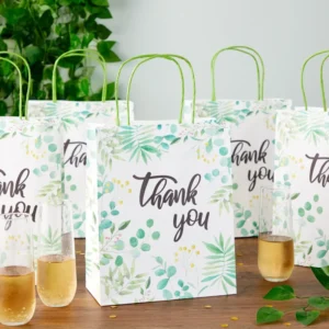 Kraft Paper Gift Bags with Handles - 50 Pack Bulk - Boutique Party Favors